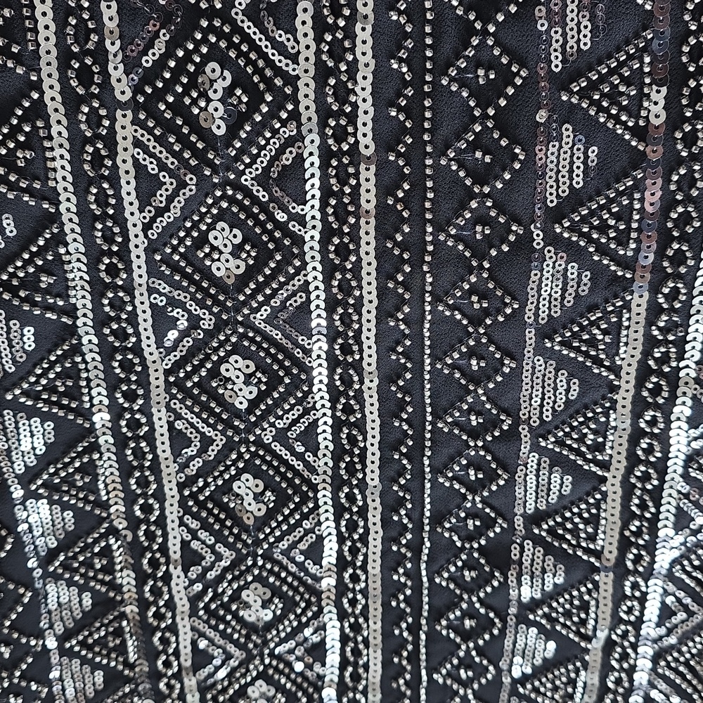 Zara Black Sequin Mini Skirt Resort Wear - Picture 5 of 8